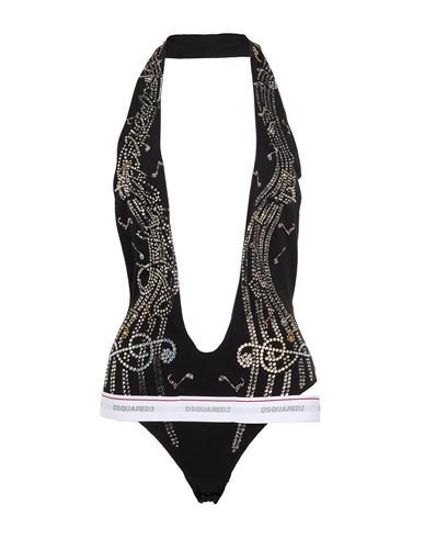 Dsquared2 Crystal-embellished Cotton Body In Black