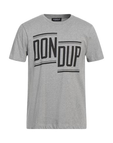 Dondup Man T-shirt Grey Size M Cotton In Brown