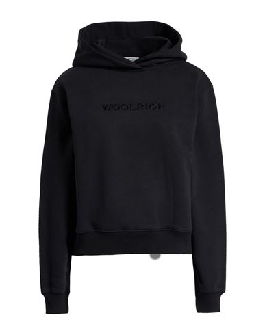 Woolrich Woman Sweatshirt Black Size M Cotton, Polyester In Black
