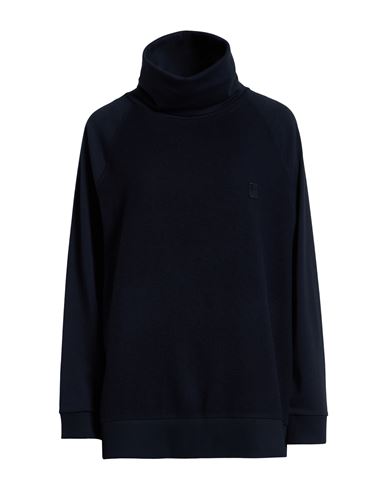 Woolrich Woman Sweatshirt Midnight Blue Size L Cotton, Wool, Polyamide In Blue