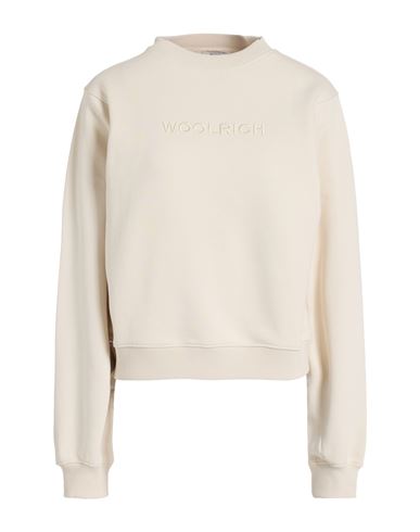 Woolrich Woman Sweatshirt Cream Size L Cotton, Polyester In White