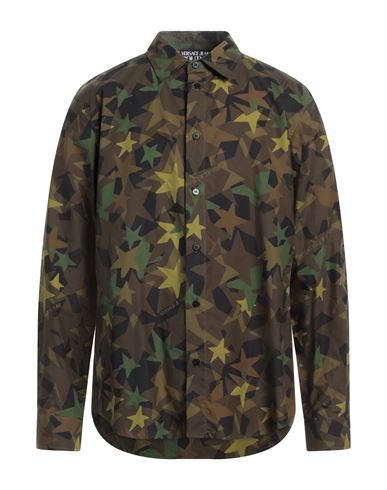 Versace Jeans Couture Camouflage-pattern Cotton Shirt In Green