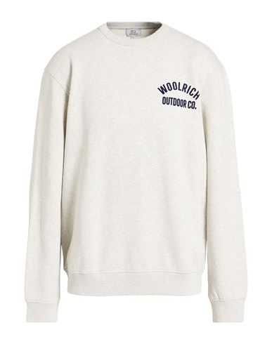 Woolrich Man Sweatshirt Grey Size L Cotton In White
