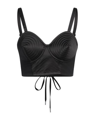Jean Paul Gaultier Conical Corset Cropped Top In Black