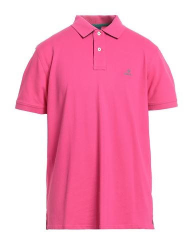 Gant Man Polo Shirt Fuchsia Size 3xl Cotton, Elastane In Pink