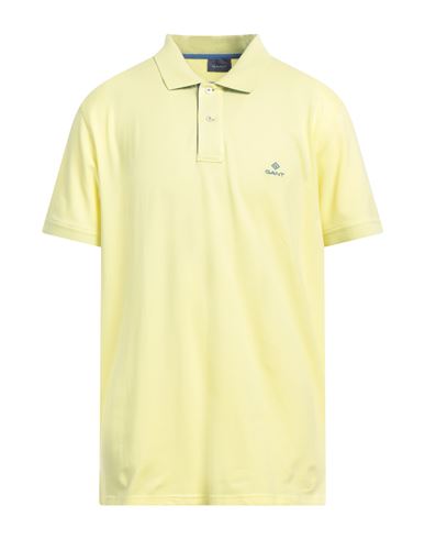 Gant Man Polo Shirt Yellow Size 3xl Cotton, Elastane