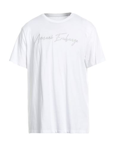 Armani Exchange Man T-shirt White Size L Cotton In White