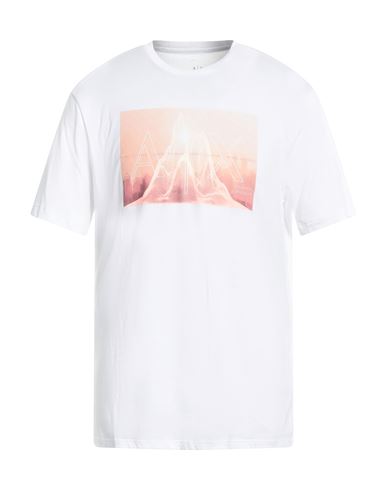 Armani Exchange Man T-shirt White Size M Cotton In White