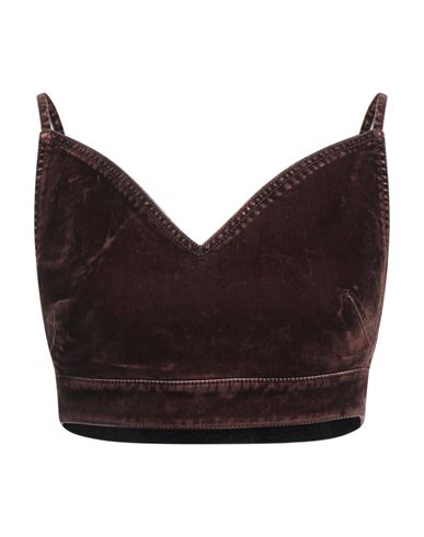 Loewe Velvet Denim Strappy Top In Brown