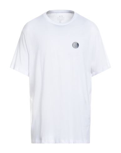 Armani Exchange Man T-shirt White Size L Cotton In White
