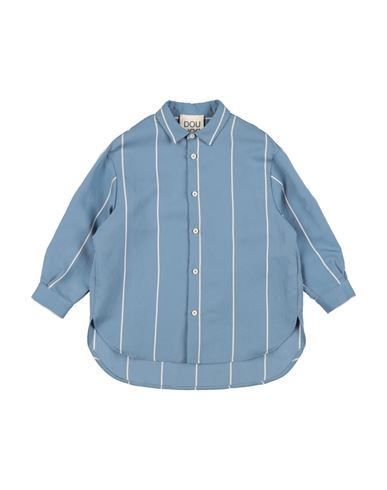 Douuod Toddler Boy Shirt Light Blue Size 4 Viscose, Polyester In Blue