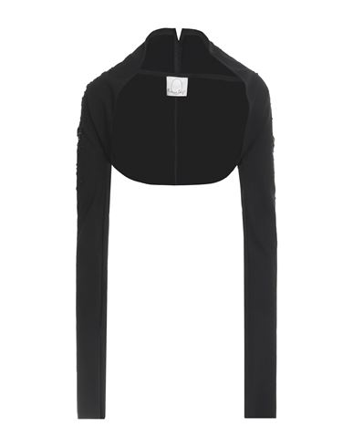 Romeo Gigli X Eggs Woman Shrug Black Size 6 Viscose, Polyamide, Elastane, Glass, Pvc - Polyvinyl Chl