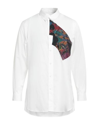 Yohji Yamamoto Pour Homme Man Shirt White Size 3 Cotton, Silk