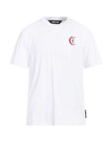 Just Cavalli Man T-shirt White Size Xxl Cotton In White