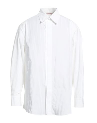 Valentino Garavani Man Shirt White Size M Cotton, Polyamide