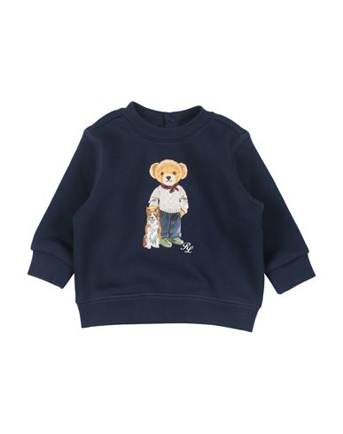Polo Ralph Lauren Cotton Blend Sweatshirt With Polo Bear Pattern In Navy