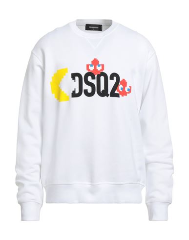 DSQUARED2 DSQUARED2 MAN SWEATSHIRT WHITE SIZE L COTTON 