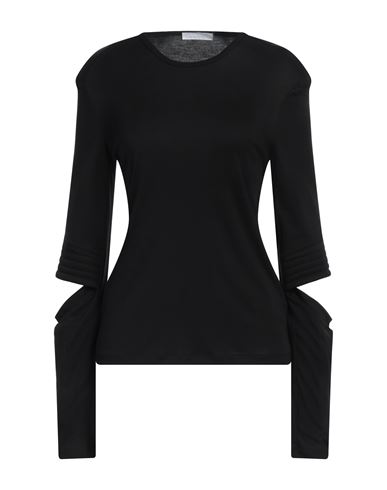 Shop Helmut Lang Woman Top Black Size S Lyocell, Polyester, Polyethylene