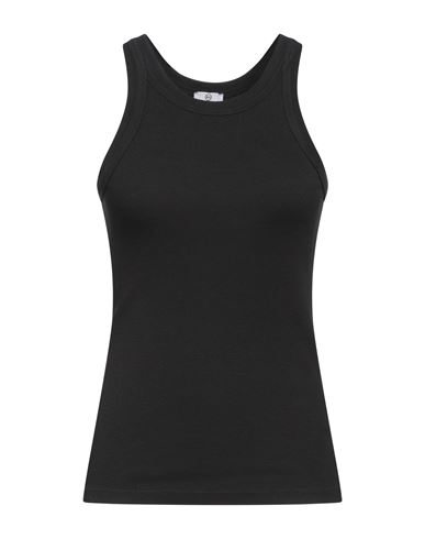 Shop Ag Jeans Woman Tank Top Black Size L Cotton, Viscose, Elastane