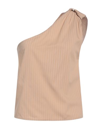 Federica Tosi Woman Top Sand Size 6 Viscose, Polyamide In Beige