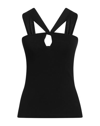Federica Tosi Woman Top Black Size 8 Viscose, Polyester