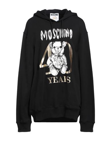 Moschino Woman Sweatshirt Black Size 12 Cotton In Black