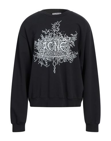 Acne Studios Franzisko Devil Logo Cotton Sweatshirt In Blue