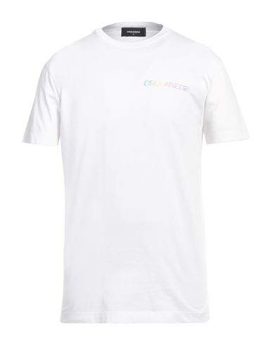 DSQUARED2 DSQUARED2 MAN T-SHIRT WHITE SIZE L COTTON 