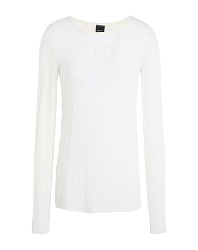 Pinko Woman T-shirt Cream Size M Viscose, Polyamide, Cashmere, Elastane In White