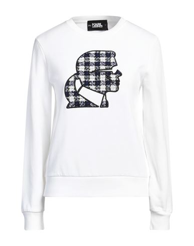 Karl Lagerfeld Woman Sweatshirt White Size Xs Cotton In White