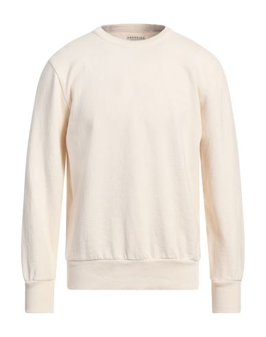 Crossley Man Sweatshirt Pastel Yellow Size Xxl Cotton In White