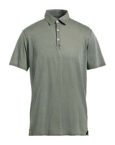 Fedeli Man Polo Shirt Sage Green Size 46 Cotton