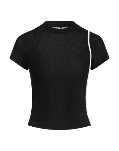 Ottolinger Woman T-shirt Black Size M Polyamide, Metallic Fiber, Elastane In Black