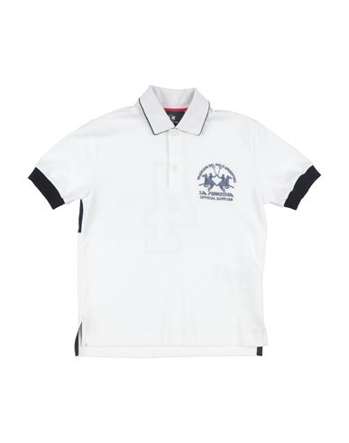 La Martina Toddler Boy Polo Shirt White Size 6 Cotton In White