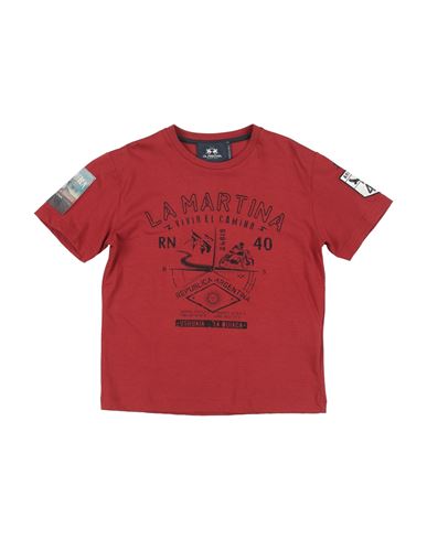 La Martina Toddler Boy T-shirt Brick Size 6 Cotton In Red