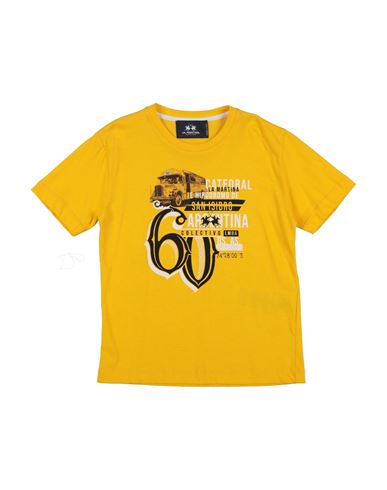 La Martina Toddler Boy T-shirt Yellow Size 6 Cotton In Yellow