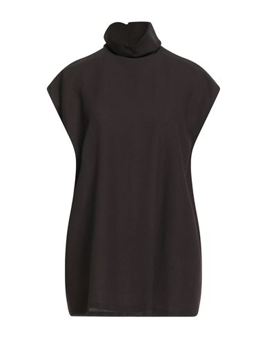 Semicouture Woman Shirt Navy Size 4 Acetate, Silk