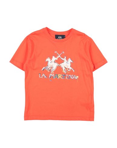 La Martina Toddler Boy T-shirt Orange Size 6 Cotton In Orange