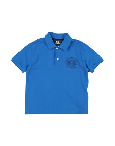 La Martina Toddler Boy Polo Shirt Bright Blue Size 6 Cotton In Blue