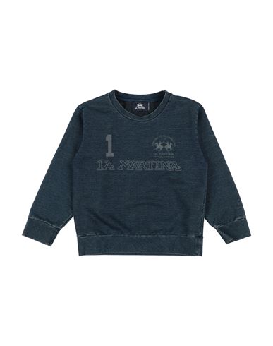 La Martina Toddler Boy Sweatshirt Navy Size 6 Cotton, Polyester, Elastane In Navy