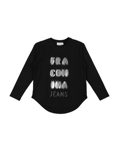 Fracomina Mini Toddler Girl T-shirt Black Size 6 Cotton, Elastane In Black