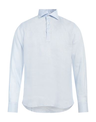 Franzese Collection Man Shirt Sky Blue Size Xl Linen