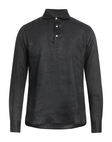 Franzese Collection Man Shirt Black Size L Linen