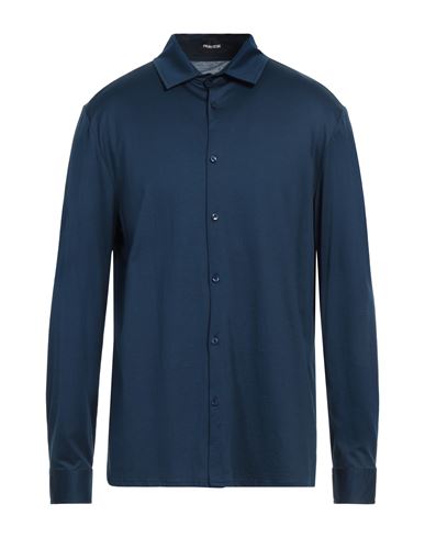 Franzese Collection Man Shirt Navy Size Xl Cotton