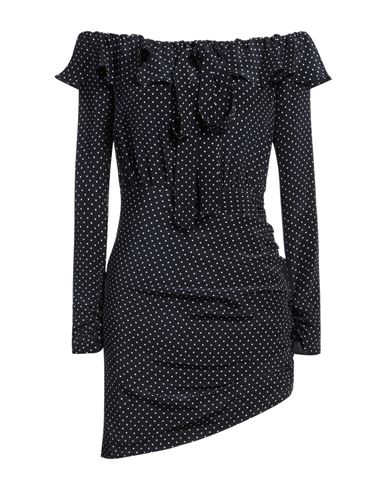 Alessandra Rich Woman Mini Dress Midnight Blue Size 6 Silk