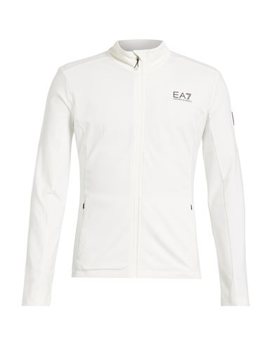 Ea7 Woman Sweatshirt White Size Xl Polyester, Elastane In White