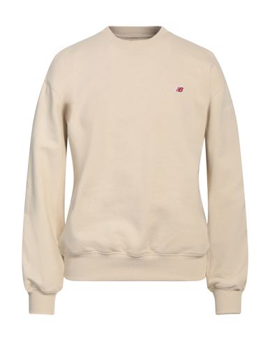 New Balance Man Sweatshirt Beige Size Xl Cotton, Polyester, Elastane