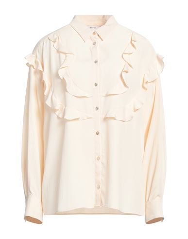 I BLUES I BLUES WOMAN SHIRT IVORY SIZE 10 ACETATE, SILK 