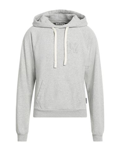 Palm Angels Man Sweatshirt Grey Size L Cotton, Elastane In Grey