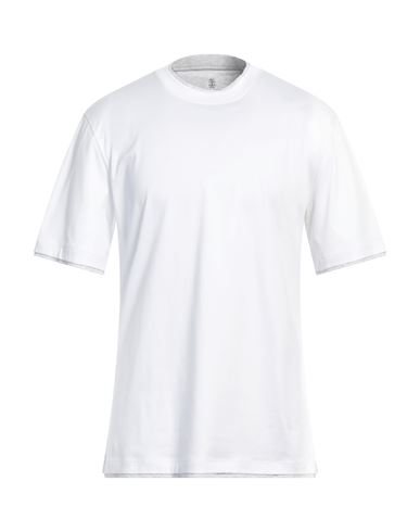 Brunello Cucinelli Man T-shirt White Size S Cotton In White